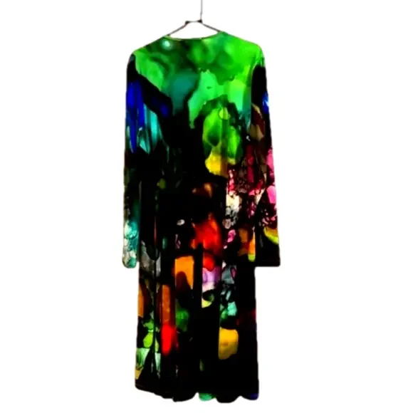 Rare wrap dress, size XLarge,Le Galeriste,NWT wearable art. - Picture 3 of 8